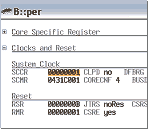 Lauterbach display of Peripherals